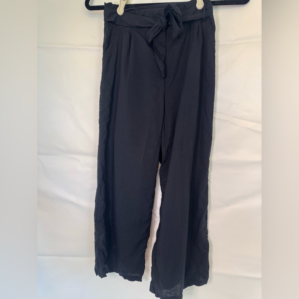 Abercrombie Kids Navy Blue Lined Linen Casual Bottoms